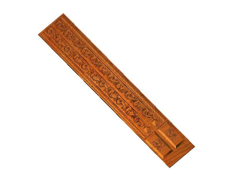 Piller - PILLER-07 Elegant Floral Motif Decorative Pillar Carving 3D Model